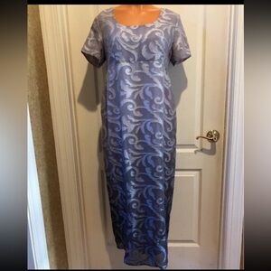 STEENA Lavender Ombré Burnout Midi Dress Size S Small Made in USA